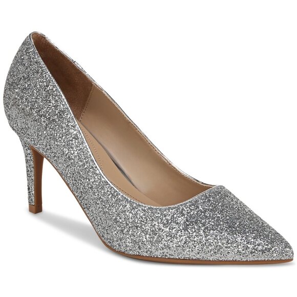 ON 34th Shoes - 80$ On 34th Jeules Pointed-Toe Slip-On Pumps Women's Size 6 US Silver Glitter